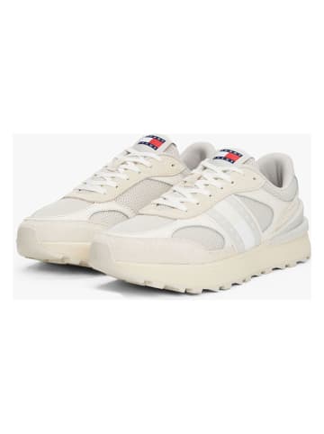 Tommy Hilfiger Leder-Sneakers in Creme