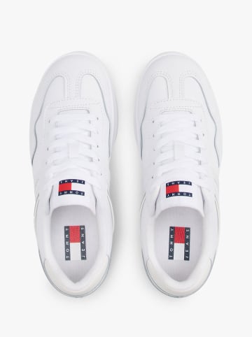 Tommy Hilfiger Skórzane sneakersy w kolorze białym