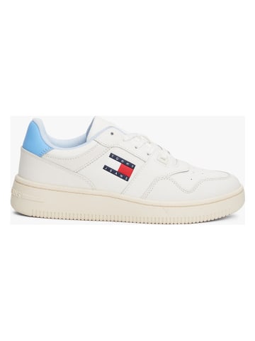 Tommy Hilfiger Skórzane sneakersy w kolorze kremowym