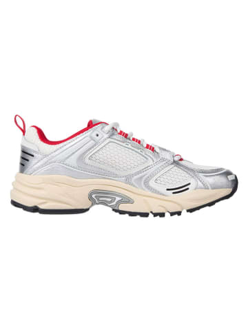 Tommy Hilfiger Leder-Sneakers in Weiß/ Silber