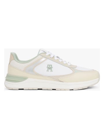 Tommy Hilfiger Leder-Sneakers in Creme/ Weiß