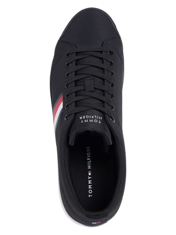 Tommy Hilfiger Leder-Sneakers in Schwarz