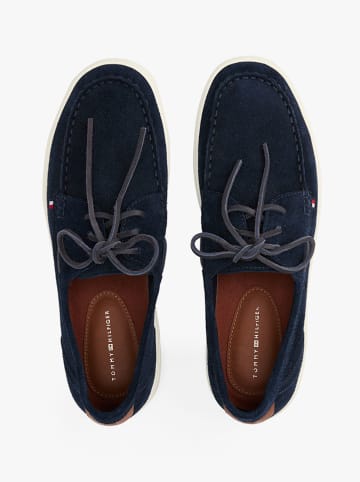 Tommy Hilfiger Leren mocassins donkerblauw