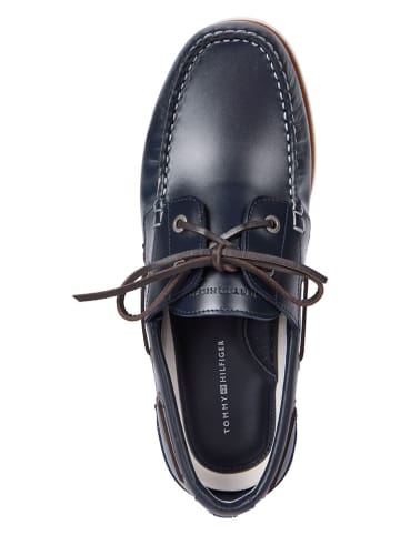 Tommy Hilfiger Skórzane mokasyny w kolorze granatowym