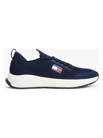 Tommy Hilfiger Leder-Sneakers in Dunkelblau