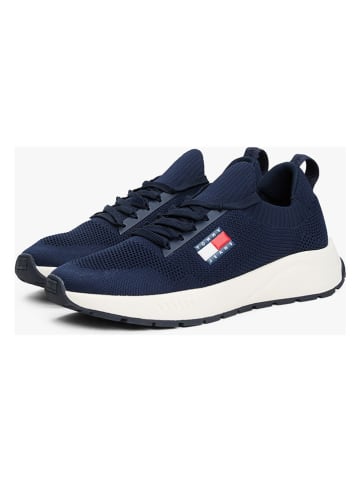 Tommy Hilfiger Leder-Sneakers in Dunkelblau
