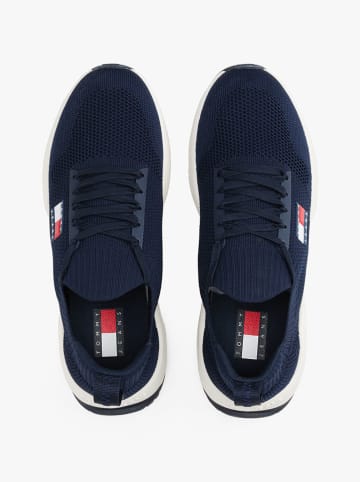 Tommy Hilfiger Skórzane sneakersy w kolorze granatowym