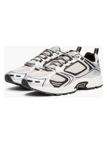 Tommy Hilfiger Leder-Sneakers in Silber