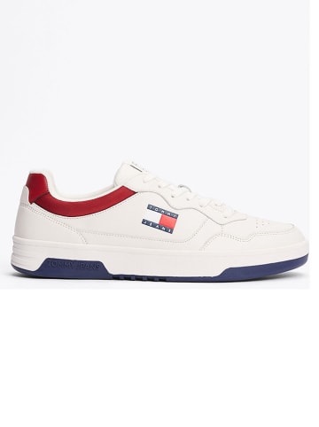 Tommy Hilfiger Leder-Sneakers in Creme