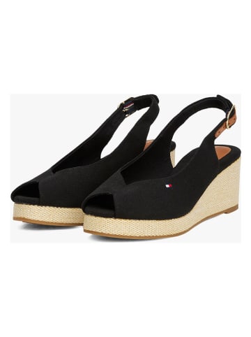 Tommy Hilfiger Sleehakpeeptoes zwart