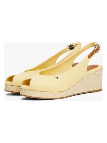 Tommy Hilfiger Sleehakpeeptoes geel
