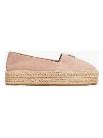 Tommy Hilfiger Leren espadrilles lichtroze