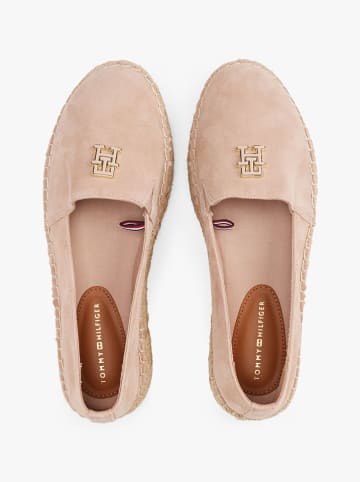 Tommy Hilfiger Skórzane espadryle w kolorze jasnoróżowym