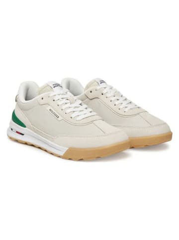 Tommy Hilfiger Leder-Sneakers in Creme