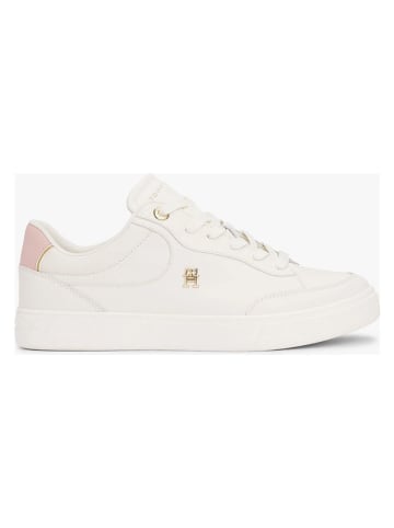 Tommy Hilfiger Leder-Sneakers in Creme