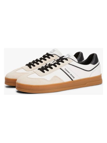 Tommy Hilfiger Leder-Sneakers in Creme