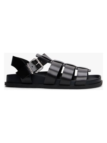 Tommy Hilfiger Leder-Sandalen in Schwarz