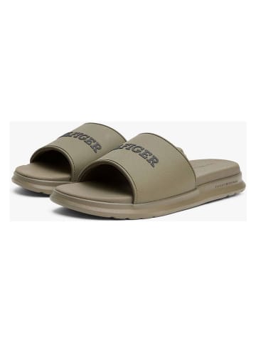 Tommy Hilfiger Pantoletten in Khaki