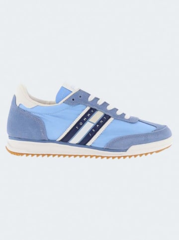 Tommy Hilfiger Leder-Sneakers in Hellblau
