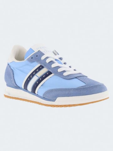 Tommy Hilfiger Leder-Sneakers in Hellblau