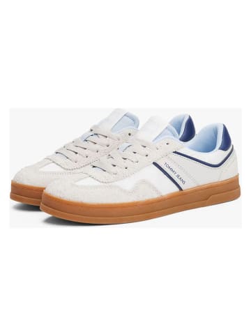 Tommy Hilfiger Leder-Sneakers in Creme