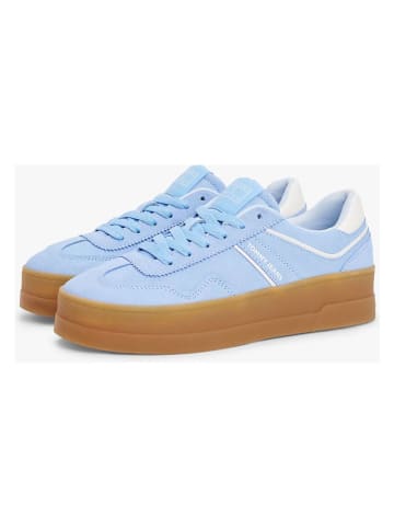 Tommy Hilfiger Skórzane sneakersy w kolorze błękitnym