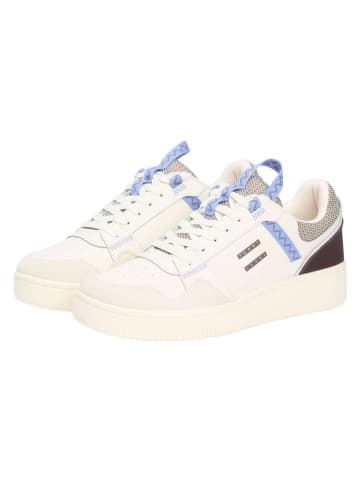 Tommy Hilfiger Leder-Sneakers in Creme