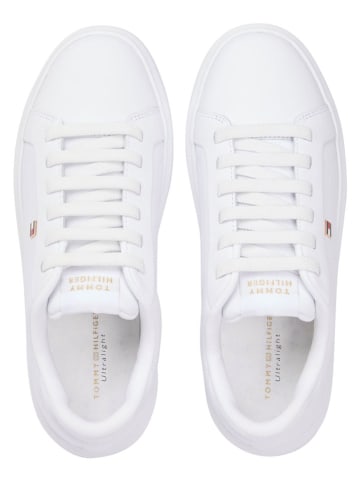 Tommy Hilfiger Leder-Sneakers in Weiß