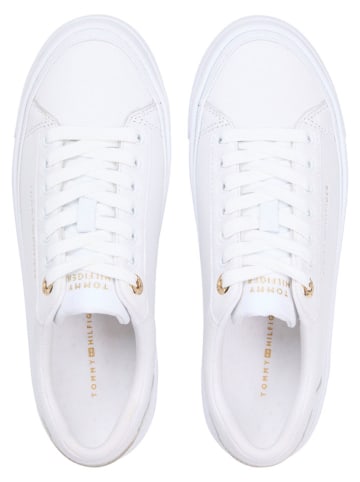 Tommy Hilfiger Skórzane sneakersy w kolorze białym