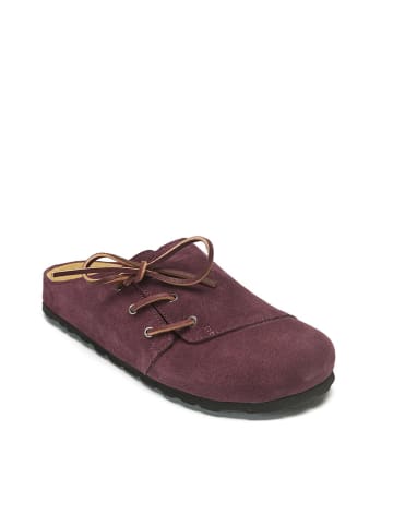 Mandel Leren clogs bordeaux