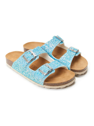 Mandel Slippers "Alberto" lichtblauw