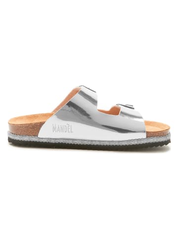 Mandel Slippers zilverkleurig