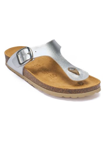 Mandel Teenslippers zilverkleurig