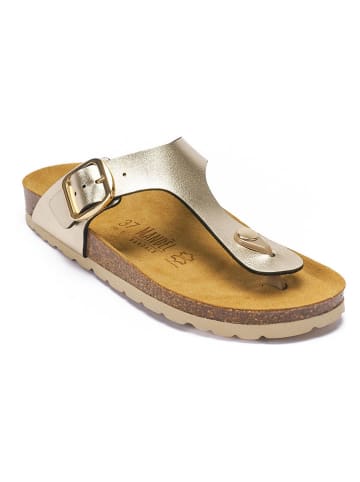 Mandel Teenslippers goudkleurig