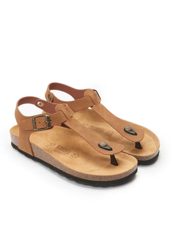 Mandel Teenslippers "Leon" lichtbruin