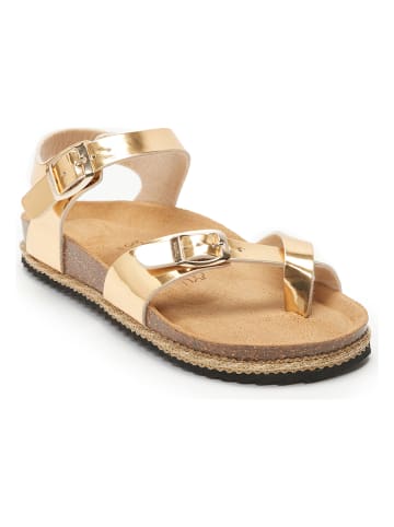 Mandel Sandalen in Gold