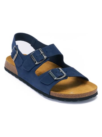 Mandel Leren sandalen donkerblauw