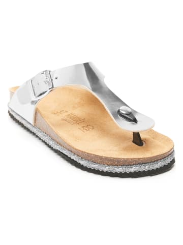Mandel Teenslippers zilverkleurig