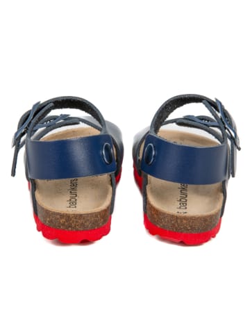 BABUNKERS Family Leder-Sandalen in Dunkelblau