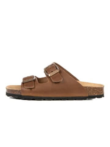 BABUNKERS Family Leder-Pantoletten in Braun