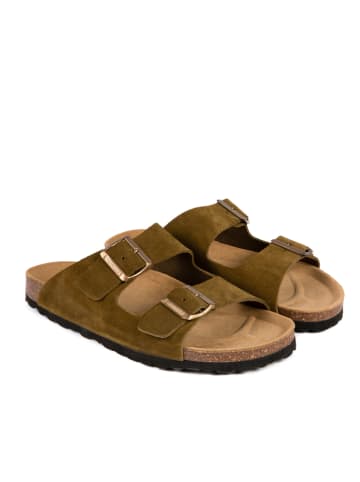 BABUNKERS Family Leren slippers groen