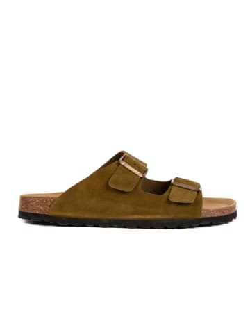 BABUNKERS Family Leren slippers groen