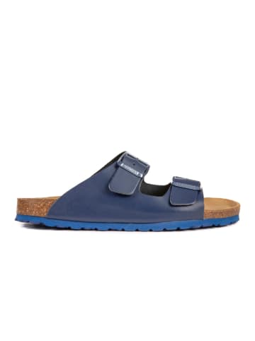 BABUNKERS Family Leren slippers donkerblauw