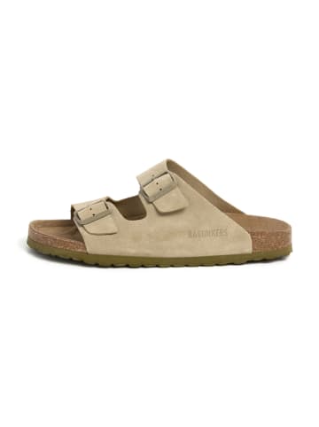 BABUNKERS Family Leder-Pantoletten in Khaki