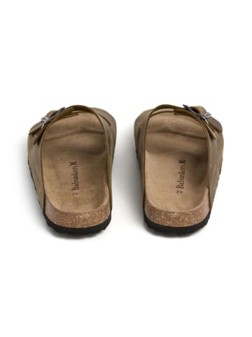 BABUNKERS Family Leren slippers kaki