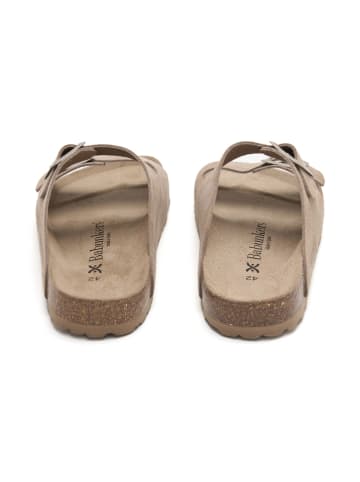 BABUNKERS Family Leder-Pantoletten in Hellbraun