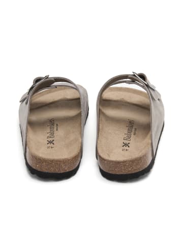 BABUNKERS Family Leren slippers grijs