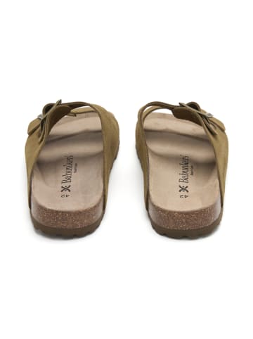BABUNKERS Family Leder-Pantoletten in Khaki