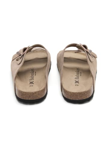 BABUNKERS Family Leder-Pantoletten in Beige