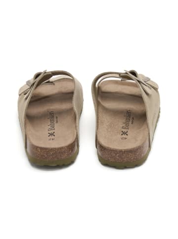 BABUNKERS Family Leder-Pantoletten in Khaki